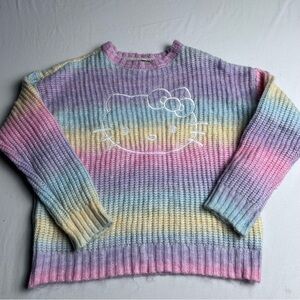 Hello Kitty Forever 21 Pastel Striped Sweater S/M
